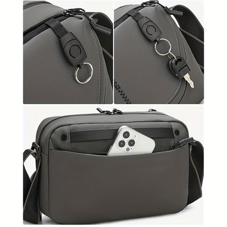 Black Gray Travel Cross-Body Bag High-Quality Cross-Body Bag Durable Travel Bag Organized