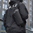 Black Gray Magnetic Closure Backpack Sling Bag Travel Backpack Daypack Crossbody Bag