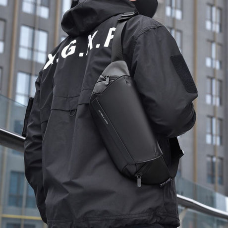 Black Gray Magnetic Closure Backpack Sling Bag Travel Backpack Daypack Crossbody Bag