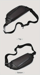 Black Gray Magnetic Closure Backpack Sling Bag Travel Backpack Daypack Crossbody Bag