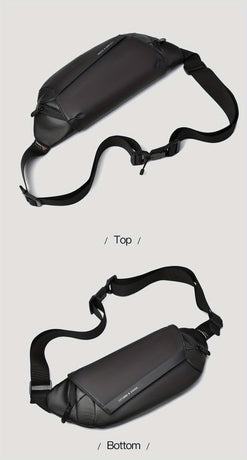 Black Gray Magnetic Closure Backpack Sling Bag Travel Backpack Daypack Crossbody Bag