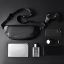 Black Gray Magnetic Closure Backpack Sling Bag Travel Backpack Daypack Crossbody Bag