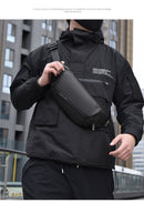 Black Gray Magnetic Closure Backpack Sling Bag Travel Backpack Daypack Crossbody Bag