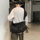 Black Gray Cross Body Bag Travel Bag Trendy Bag Hanging Accessory Durable Bag Spacious Bag