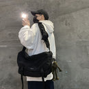 Black Gray Cross Body Bag Travel Bag Trendy Bag Hanging Accessory Durable Bag Spacious Bag