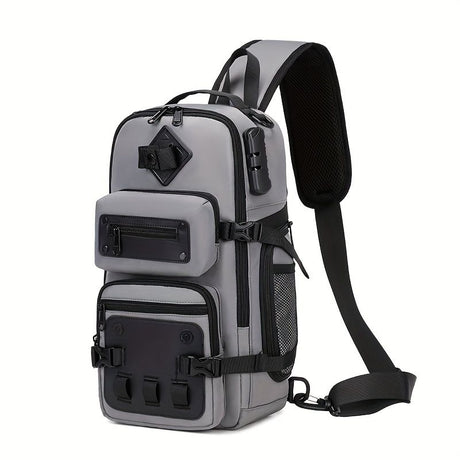 Gray Anti-Theft Backpack Waterproof Backpack Sling Backpack Travel Backpack