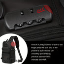 Gray Anti-Theft Backpack Waterproof Backpack Sling Backpack Travel Backpack