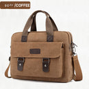 Brown Navy Canvas Laptop Backpack Travel Backpack Durable Laptop Bag Stylish School
