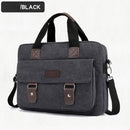 Brown Navy Canvas Laptop Backpack Travel Backpack Durable Laptop Bag Stylish School