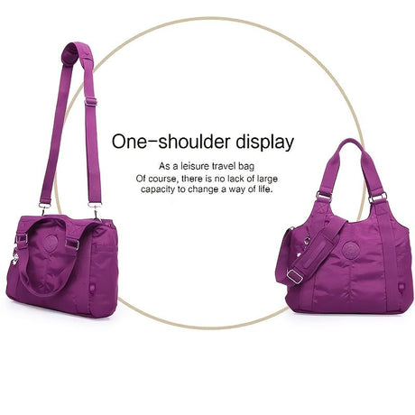 Burgundy purplish red Wine Red Travel Bag One-Shoulder Bag Large Capacity Bag Leisure Travel Bag