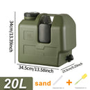 Green 20L water container, camping water storage, outdoor hydration, Australian camping gear, robust water canister, portable water tank, emergency water supply