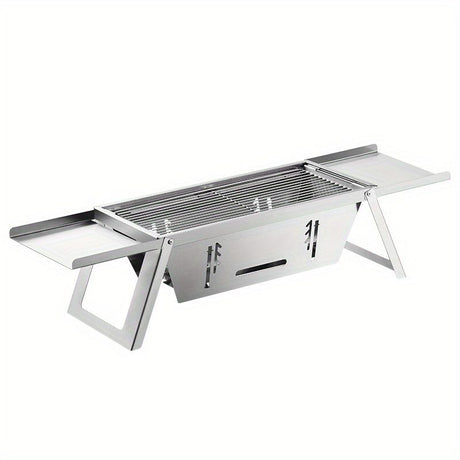 Silver Gray portable barbecue grill, outdoor grill, camping grill, lightweight grill, picnic grill, courtyard grill, Australian BBQ, even heat distribution grill