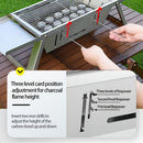 Silver Gray portable barbecue grill, outdoor grill, camping grill, lightweight grill, picnic grill, courtyard grill, Australian BBQ, even heat distribution grill