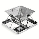 Silver Green portable camping grill, stainless steel grill, 304 stainless steel, charcoal grill, camping furniture, outdoor grill, camping cooking equipment, Australia camping gear