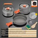 Gray Yellow camping cookware set, 3-4 person pot set, outdoor cooking kit, camp stove pots, camping kitchen set, australian camping gear, portable pots and pans, family camping cookware