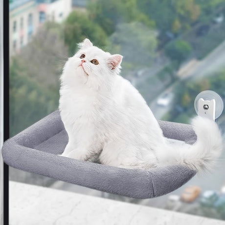Gray cat bed, window cat bed, cat furniture, cat supplies, Australian cat bed, cat relaxation, bird watching cat bed, sunbathing cat bed