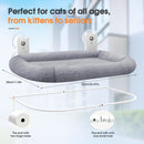 Gray cat bed, window cat bed, cat furniture, cat supplies, Australian cat bed, cat relaxation, bird watching cat bed, sunbathing cat bed