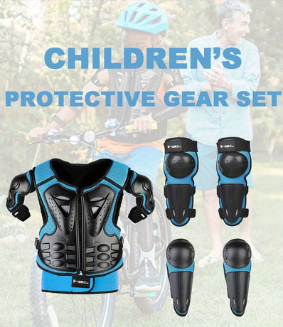 Kids Cycling Armor Cycling Protection Children'S Cycling Gear Chest Guard For - Blue - Size L