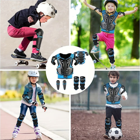 Kids Cycling Armor Cycling Protection Children'S Cycling Gear Chest Guard For - Blue - Size L