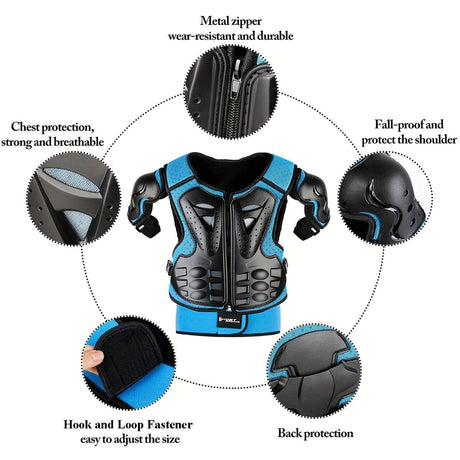 Kids Cycling Armor Cycling Protection Children'S Cycling Gear Chest Guard For - Green - Size L