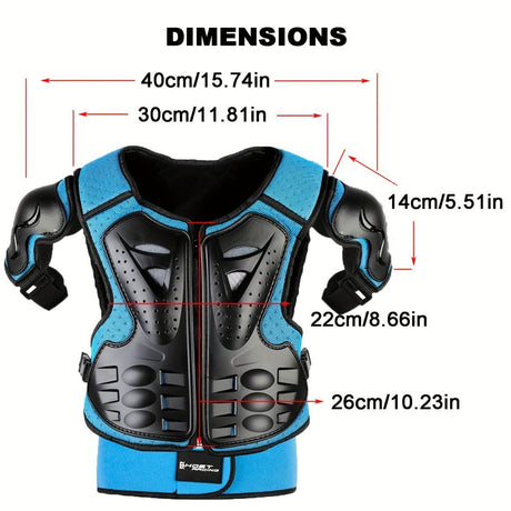 Kids Cycling Armor Cycling Protection Children'S Cycling Gear Chest Guard For - Green - Size L
