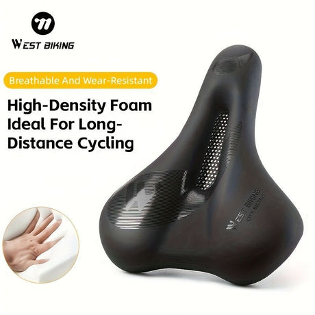 Mountain Bike Saddle Bike Parts Mountain Biking Ergonomic Bike Seat Durable - Black - Size L