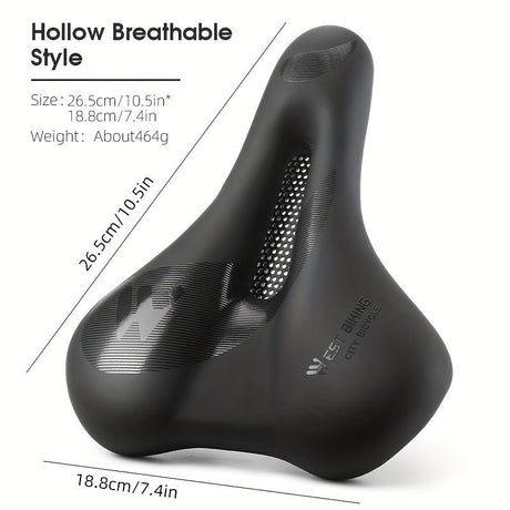 Mountain Bike Saddle Bike Parts Mountain Biking Ergonomic Bike Seat Durable - Black - Size L
