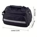 Bicycle Rear Rack Bag Expandable Bike Bag 27L Bike Storage Cycling Accessories - Blue - Size L