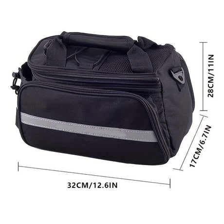 Bicycle Rear Rack Bag Expandable Bike Bag 27L Bike Storage Cycling Accessories - Blue - Size L