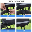 Bicycle Rear Rack Bag Expandable Bike Bag 27L Bike Storage Cycling Accessories - Blue - Size L