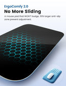 Blue Vaydeer Ergonomic Mouse Pad with Cushioned Wrist Rest and Smooth Tracking Surface