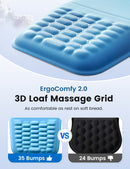 Blue Vaydeer Ergonomic Mouse Pad with Cushioned Wrist Rest and Smooth Tracking Surface