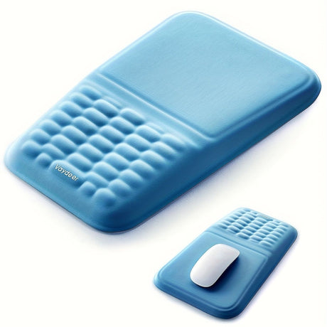 Gray Vaydeer Ergonomic Mouse Pad with Cushioned Wrist Rest and Smooth Tracking Surface