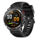 men's smart watch, HT37, GPS positioning, Bluetooth call, heart-rate monitoring, outdoor sports watch, Australian men's fashion, fitness watch - black and orange - Size L