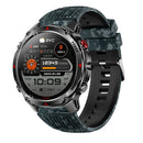 men's smart watch, HT37, GPS positioning, Bluetooth call, heart-rate monitoring, outdoor sports watch, Australian men's fashion, fitness watch - black and orange - Size L