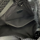 Leather Backpack Mesh Backpack Hybrid Backpack Travel Backpack Stylish Backpack - Black - Size M