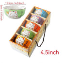 Lucky Cat Ceramic Bowl Set – 4-Piece Maneki-Neko Gift Box