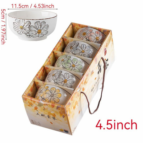 Lucky Cat Ceramic Bowl Set – 4-Piece Maneki-Neko Gift Box