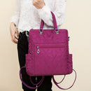 Fashionable Backpack Dual Strap Backpack Travel Backpack Daily Use Backpack - Purple - Size 36-34-14