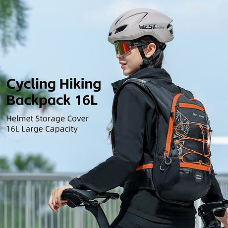 Cycling Backpack Biking Backpack West Biking High-Quality Backpack Organized - Black - Size L