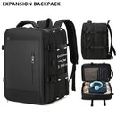 Expansion Backpack Travel Backpack Expandable Storage Multiple Compartments - Beige - Size L