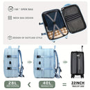 Expansion Backpack Travel Backpack Expandable Storage Multiple Compartments - Beige - Size L