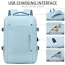 Expansion Backpack Travel Backpack Expandable Storage Multiple Compartments - Black - Size L