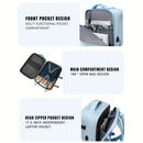 Expansion Backpack Travel Backpack Expandable Storage Multiple Compartments - Black - Size L