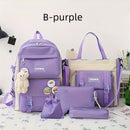 Travel Backpack Backpack Set Fashionable Backpack Colorful Backpack Travel - Purple - Size L