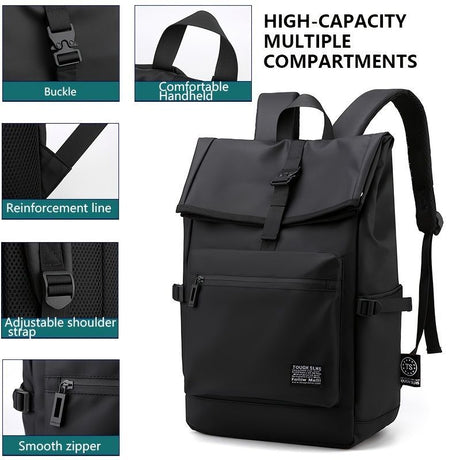 Travel Backpack Modern Backpack Stylish Backpack Spacious Backpack Comfortable - Gray - Size L