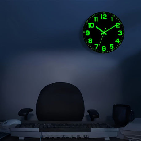 Black Glow In The Dark Wall Clock Silent Wall Clock Australia Modern Home Decor Clock
