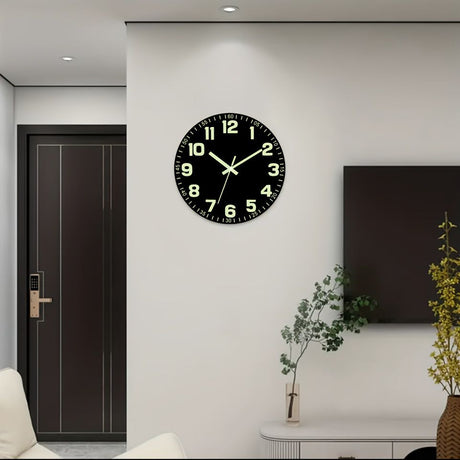 Black Glow In The Dark Wall Clock Silent Wall Clock Australia Modern Home Decor Clock