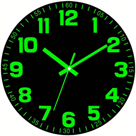 Black Glow In The Dark Wall Clock Silent Wall Clock Australia Modern Home Decor Clock