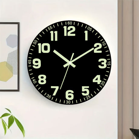 Black Glow In The Dark Wall Clock Silent Wall Clock Australia Modern Home Decor Clock